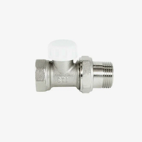 Клапан запорный прямой с американкой, для радиатора 3/4&quot; STI: фотография 1