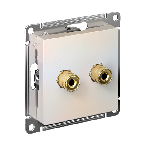Аудиорозетка двойная AtlasDesign жемчуг Systeme Electric ATN000487: фотография 1