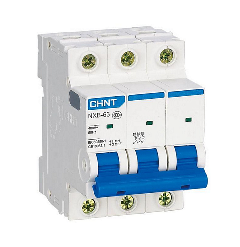 Выключатель автоматический модульный 3п C 40А 4.5кА NXB-63S (R) CHINT 296831: фотография 1