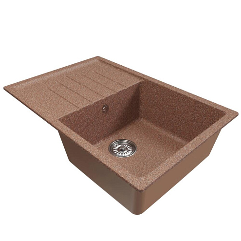 Мойка ML-GM19 с крылом, терракотовая (307), 750х500х200 мм: фотография 1