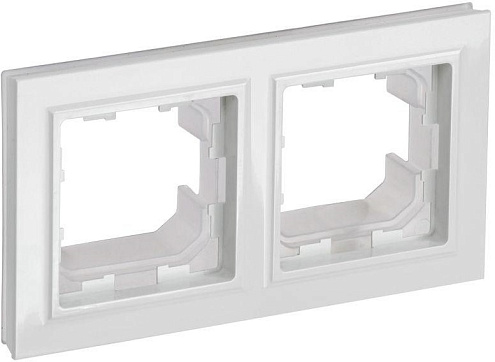 Рамка 2-м IP44 BRITE РУ-2-БрБ-44 бел. IEK BR-M22-44-K01: фотография 1