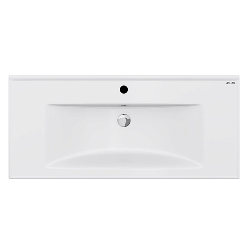 Раковина мебельная 100 AM.PM X-Joy M85AWCC1002WG белая встраиваемая: фотография 1