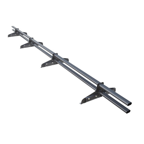 Снегозадержатель трубчатый труба овальная 20х40мм 3,0м цвет графитово - серый (7024)  4 опоры  : фотография 1