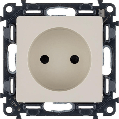 Механизм розетки 1-м СП Valena Life 16А IP20 с лицевой панелью защ. шторки безвинт. зажимы сл. кость Leg 753516: фотография 1