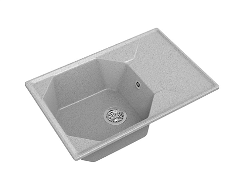 Мойка GRANFEST GF-U--740L чаша+крыло 740х500 мм серый: фотография 1