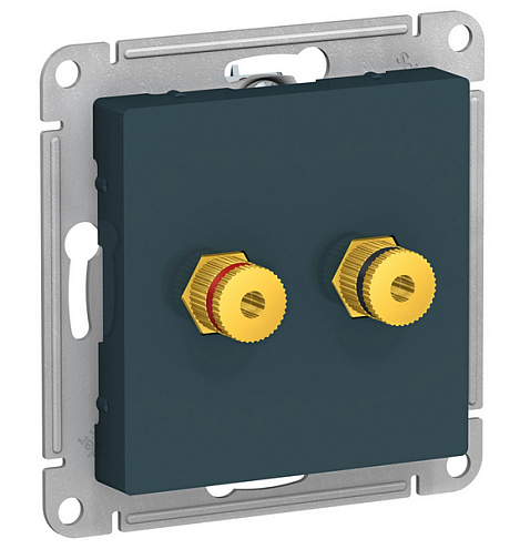 Аудиорозетка 2-м ATLAS DESIGN изумруд SchE ATN000887: фотография 1