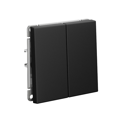 Переключатель 2-клавишный ArtGallery (сх.6/2) 10AX механизм карбон Systeme Electric GAL001065: фотография 1