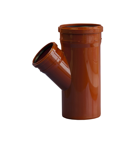 Тройник наружный 160х110х45° Политэк: фотография 1