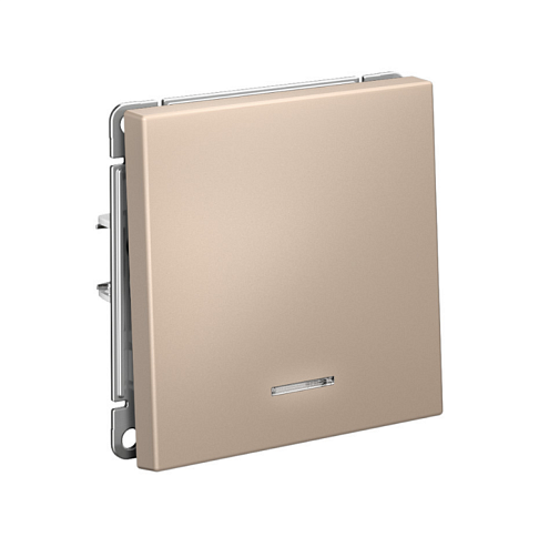 Выключатель 1-клавишный ArtGallery (сх.1а) 10AX с подсветкой механизм песочный Systeme Electric GAL001213: фотография 1