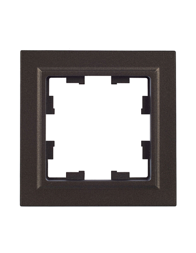 Рамка 1-местная BRITE РУ-1-БрТБ темная бронза IEK BR-M12-K45: фотография 1