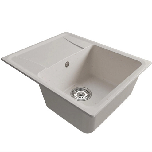 Мойка ML-GM26 с крылом, белая (331), 470х580х190 мм: фотография 1