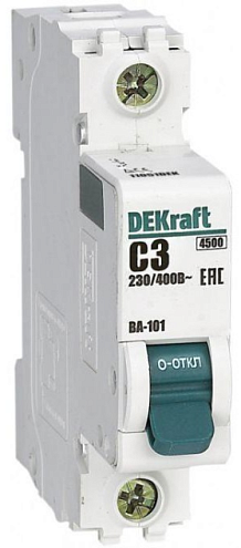 Выключатель автоматический модульный 1п C 3А 4.5кА ВА-101 SchE 11051DEK: фотография 1