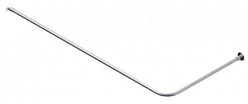 Карниз для ванной нержавейка Г-образный 170х75см: фотография 1