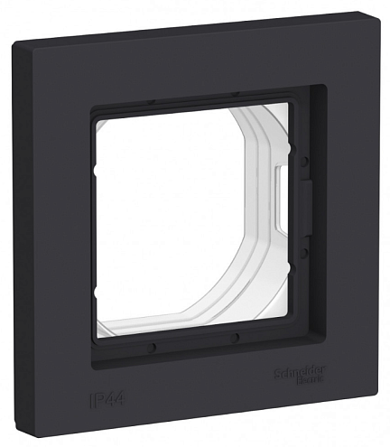 Рамка 1-местная AtlasDesign Aqua IP44 карбон Systeme Electric ATN441001: фотография 1