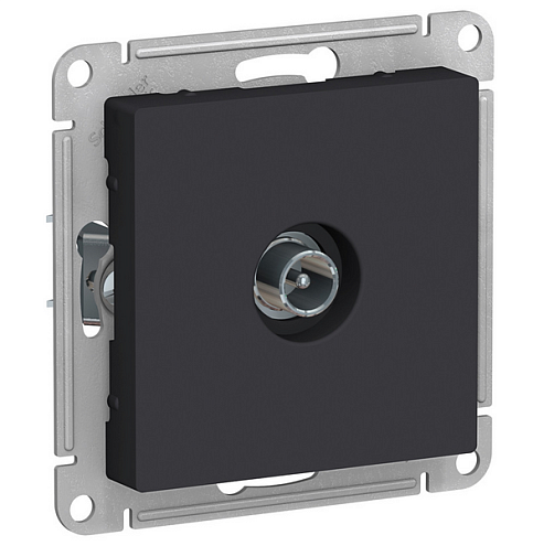 Механизм розетки TV ATLAS DESIGN оконечный 1DB карбон SchE ATN001091: фотография 1