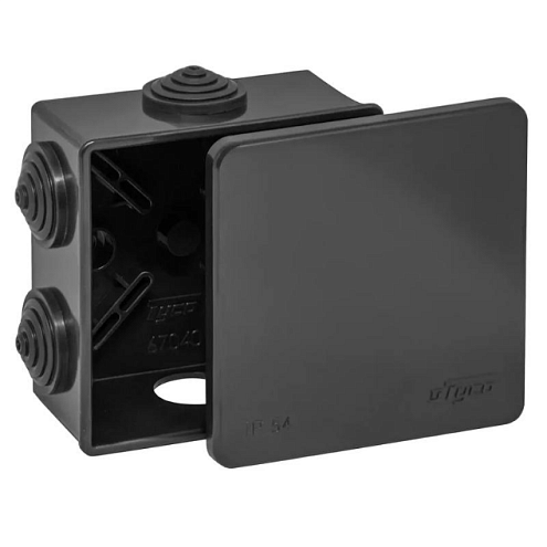 Коробка распределительная ОП 85х85х40мм УХЛ1 IP54 черн. Ruvinil 67040Ч: фотография 1