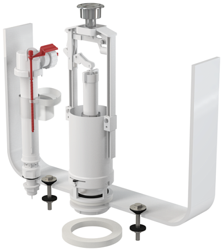 Выпускной комплект Alcaplast со стоп кнопкой, впускной механизм А17 подключение 1/2&quot; SA2000S 1/2&quot; CHROM: фотография 1