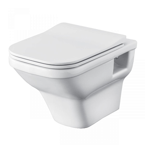 Унитаз подвесной Santek Лайн, дюропласт, безободковый, микролифт, тонкое 1WH501574: фотография 1