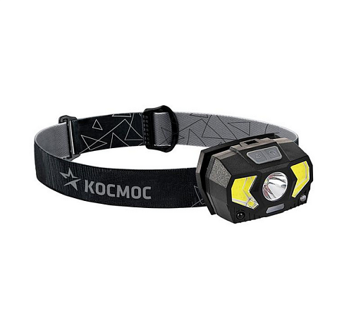 Фонарь налобный 3Вт ХРЕ LED 2х2Вт СОВ красн. светодиод КОСМОС KocHuntHelper5W: фотография 1