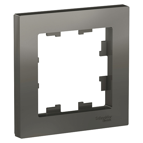 Рамка 1-м ATLAS DESIGN сталь SchE ATN000901: фотография 1