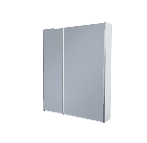 Зеркало Соната 75  2двери Белый глянец: фотография 1