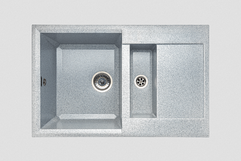 Мойка GRANICOM NOVELL Грация 775х495 мм графит с сифоном: фотография 1
