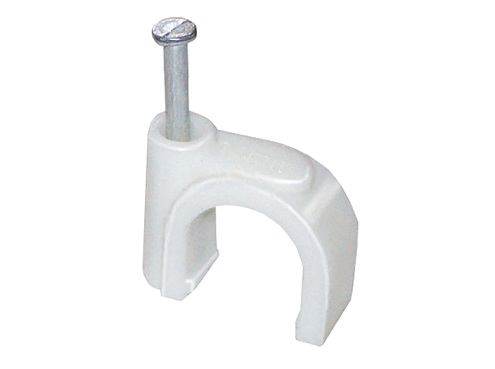 Скоба крепежная круглая 6мм пластик уп.100шт IEK USK11-06-100: фотография 1