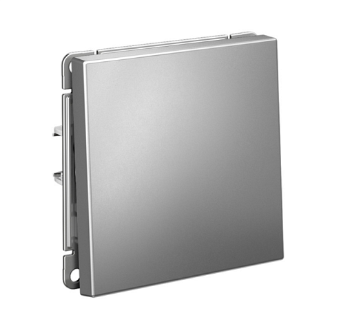 Выключатель 1-клавишный ArtGallery (сх.1) 10AX сталь Systeme Electric GAL000911: фотография 1