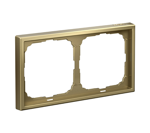 Рамка 2-местная ArtGallery золото Systeme Electric GAL001602: фотография 1