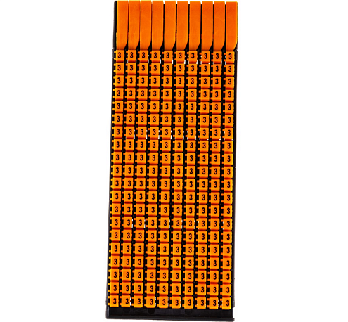 Маркер для кабеля 0.5-1.5мм символ "3" уп.200шт DKC MKF3S1: фотография 1