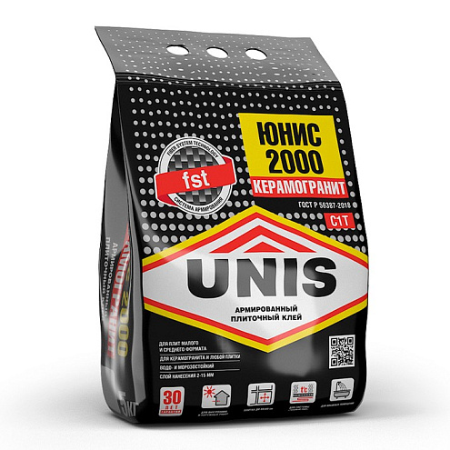 Клей плиточный Unis 2000 класс С1 T 5кг: фотография 1