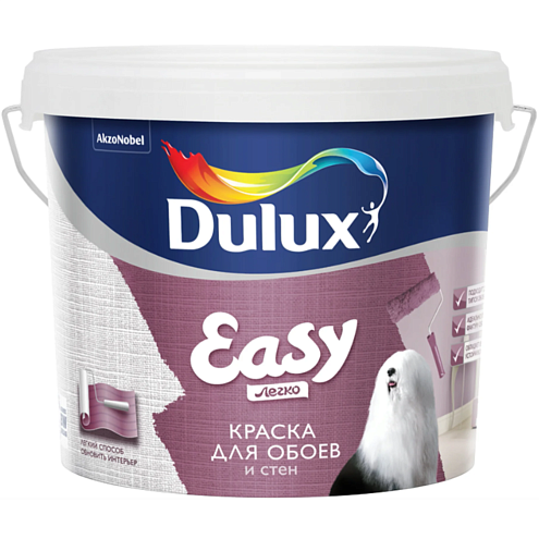 Краска Dulux EASY для обоев и стен BW  5л : фотография 1