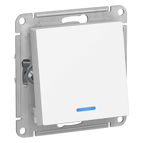 Механизм переключателя 1-кл. ATLAS DESIGN с подсветкой (сх.6а) 10АХ бел. SchE ATN000163: фотография 1