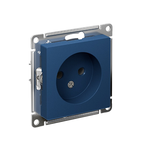 Розетка AtlasDesign 16А без заземлением без шторок механизм аквамарин Systeme Electric ATN001141: фотография 1