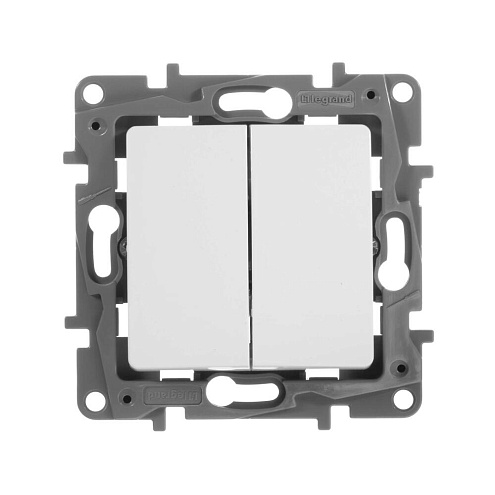 Механизм переключателя 2-кл. СП Etika авт. бел. Leg 672212: фотография 1