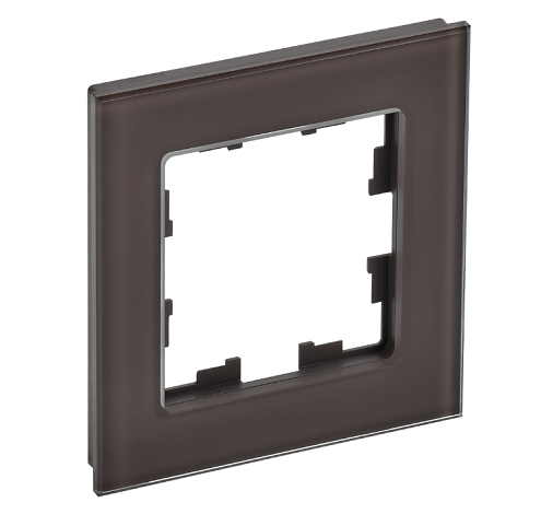Рамка 1 -местная BRITE РУ-1-2-БрТБ стекло темная бронза IEK BR-M12-G-K45: фотография 1
