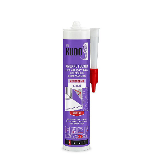 Клей &quot;ЖИДКИЕ ГВОЗДИ&quot; KUDO на акриловой основе универсальный, 280мл: фотография 1