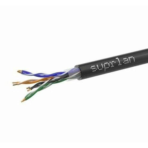 Кабель витая пара U/UTP кат.5E 4х2х24AWG solid CU PE Outdoor Standart черн. (м) SUPRLAN 01-0325-1: фотография 1