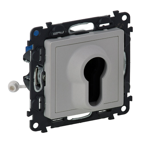 Механизм выключателя Valena Life с ключом 2 положения 10А 230В с лицевой панелью алюм. Leg 752325: фотография 1