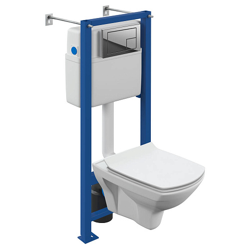 Комплект Cersanit CARINA XL CO DPL EO SLIM + VECTOR + CORNER хром глянцевый: фотография 1