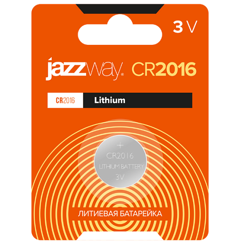 Элемент питания литиевый CR2016 3В BL-1 (блист.1шт) JazzWay 2852830: фотография 1