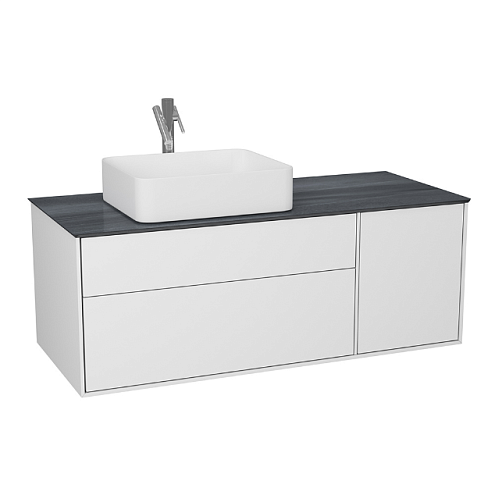 Тумба DIBORG Elise 120 2 ящика, 1 дверь, левая, белый глянец  77.7249: фотография 1