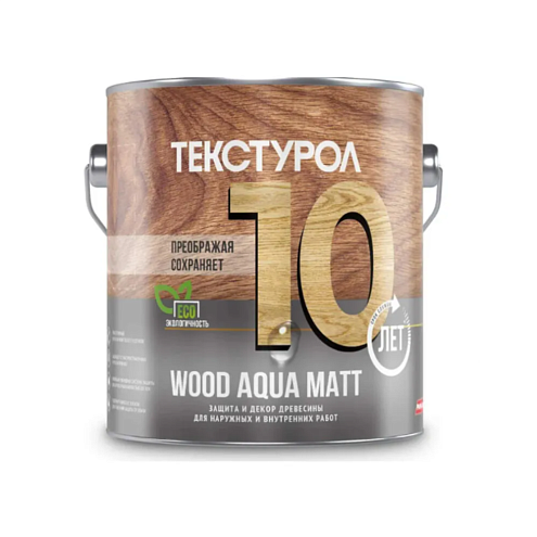 Текстурол WOOD AQUA MATT деревозащитное средсво на водной основе  Дуб  2,5л  : фотография 1
