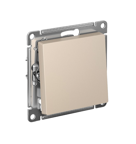 Переключатель 1-клавишный AtlasDesign (сх.6) 10AX механизм песочный Systeme Electric ATN001261: фотография 1