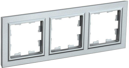 Рамка 3-м BRITE РУ-3-БрА алюм. IEK BR-M32-K47: фотография 1