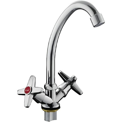 Смеситель для кухни 1/2 кер F4020-2 FRAP КРЕСТ лат гайка: фотография 1