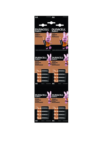 Элемент питания AAA/LR03-4BL Basic 4х4 (16/240/31680)5009140/5008102 (блист.16шт) Duracell Б0046869: фотография 1