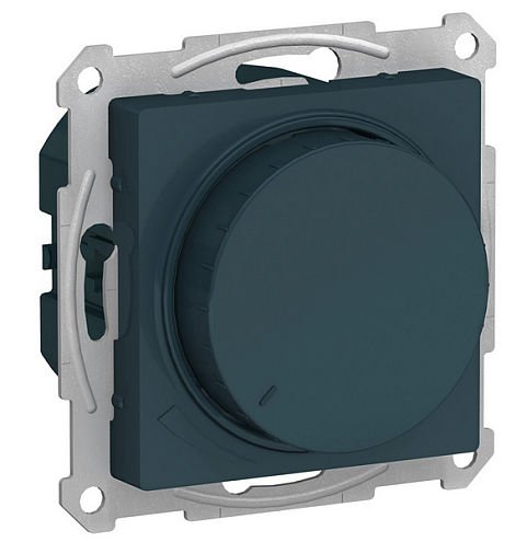 Механизм светорегулятора (диммера) ATLAS DESIGN поворотно-нажимной 630Вт изумруд SchE ATN000836: фотография 1