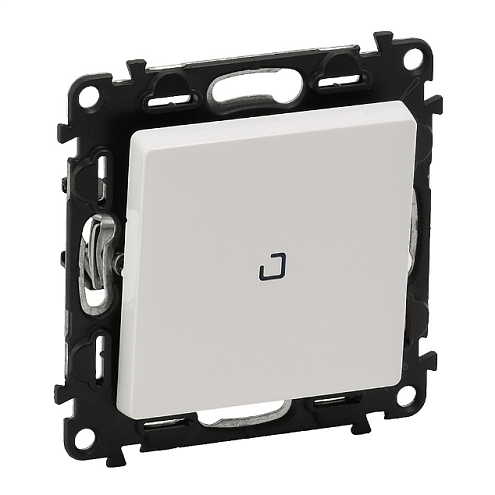 Механизм выключателя 1-кл. СП Valena Life 10А IP20 250В 10АХ с индикацией, с лицевой панелью, безвинтовые зажимы бел. Leg 752104: фотография 1