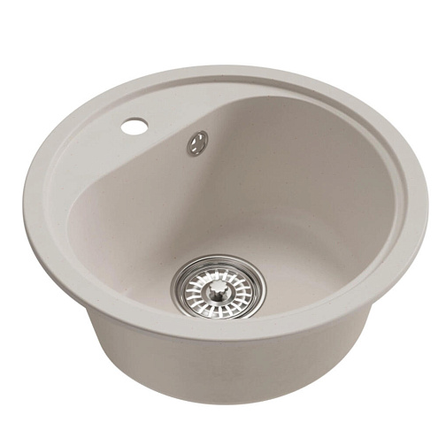 Мойкa ML-GM10 круглая, белая (331), 440 мм глубина чаши 180 мм: фотография 1